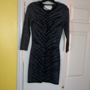 Express Metallic Knit Convertible Dress